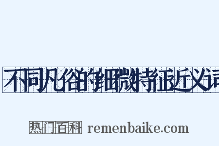 不同凡俗的细微特征近义词是什么意思的图片